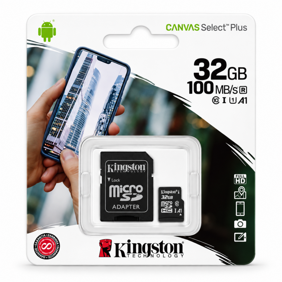 Memoria Kingston 32gb 100mb/s A1