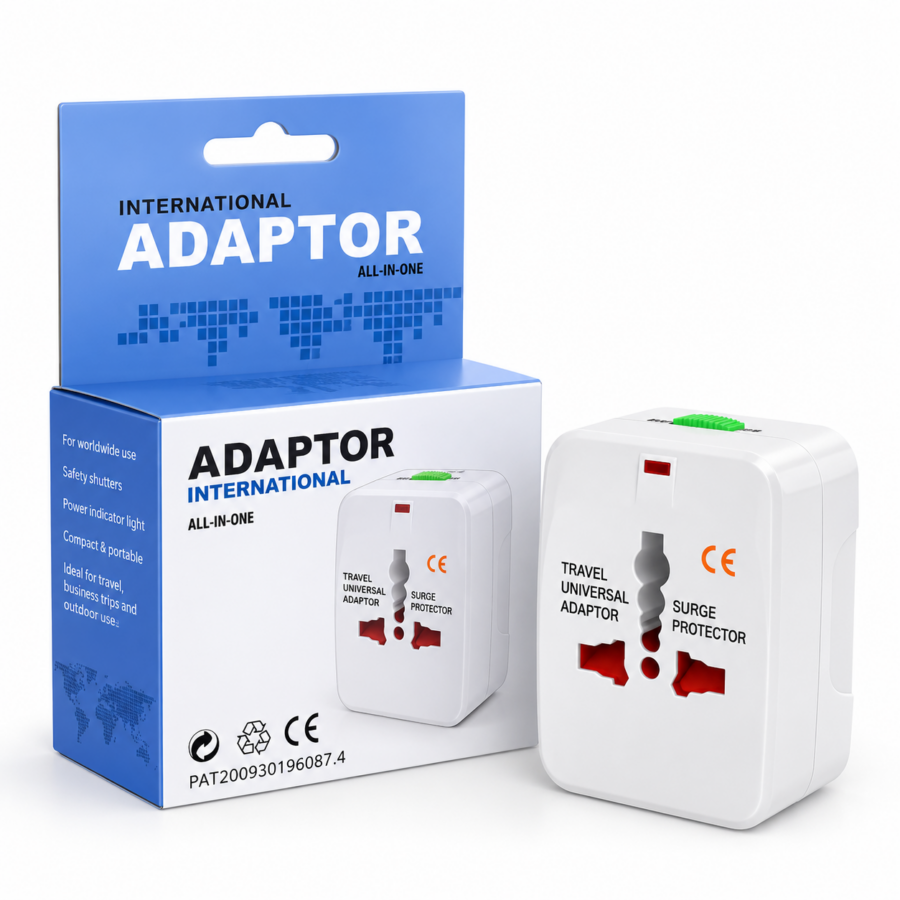 Adaptador universal de viaje y embalaje Adaptador Enchufe Universal