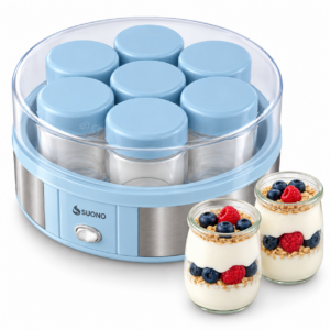 Yogurtera Suono 7 Vasos de Vidrio 1.4 L – Yogur Casero Fácil
