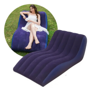🛋️ Sillón Inflable Reclinable Azul – Reposera Sofá Puff 🛋️