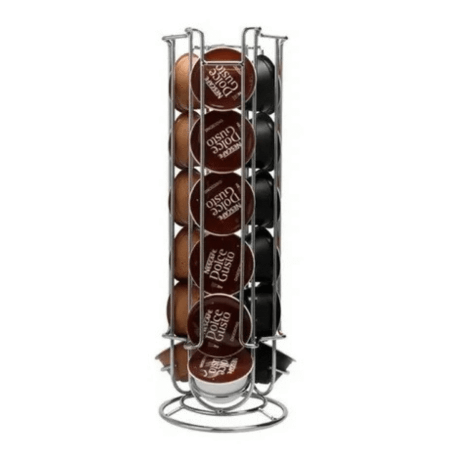productos para el catalogo (7) Portacápsulas para Café Dolce Gusto Suono – 18 Piezas Plata