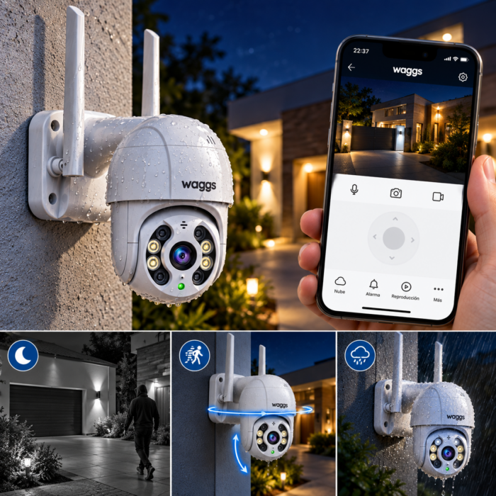 Cámara de Seguridad WiFi Waggs