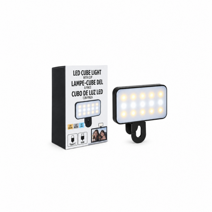 Luz  Recargable  Con  Gancho