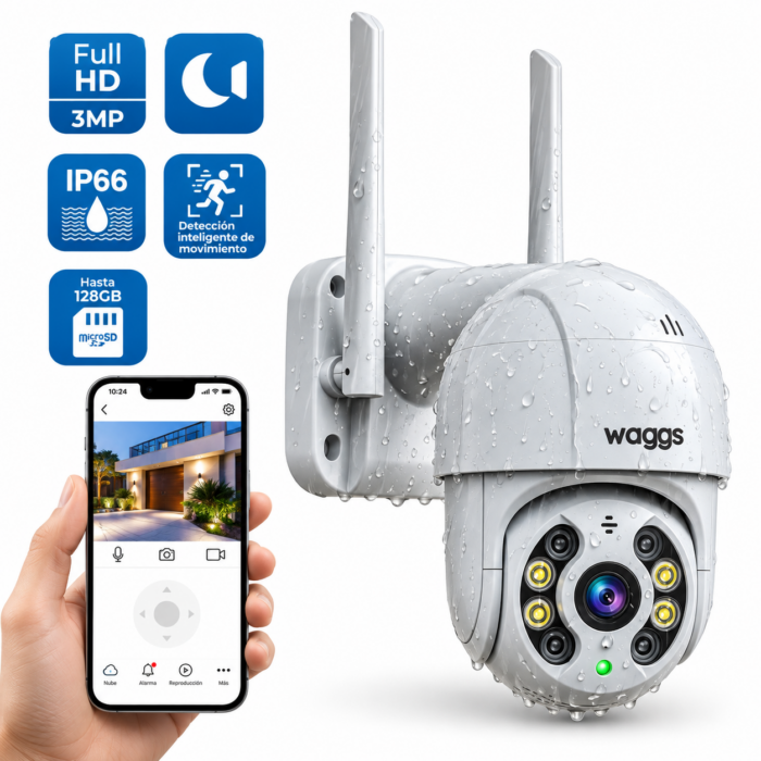 Cámara de Seguridad WiFi Waggs