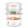 Vaporera Eléctrica de Alimentos Suono 3 Bandejas 9L Color Blanco
