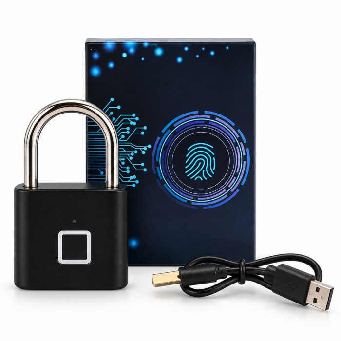Candado con Huella Digital – Acero Inoxidable