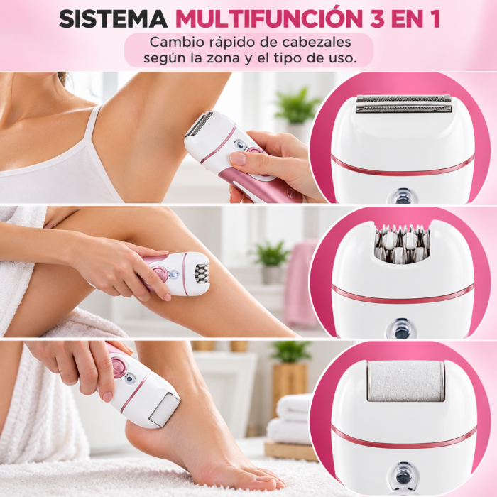 Depiladora Gadnic – Inalámbrica con 3 Cabezales