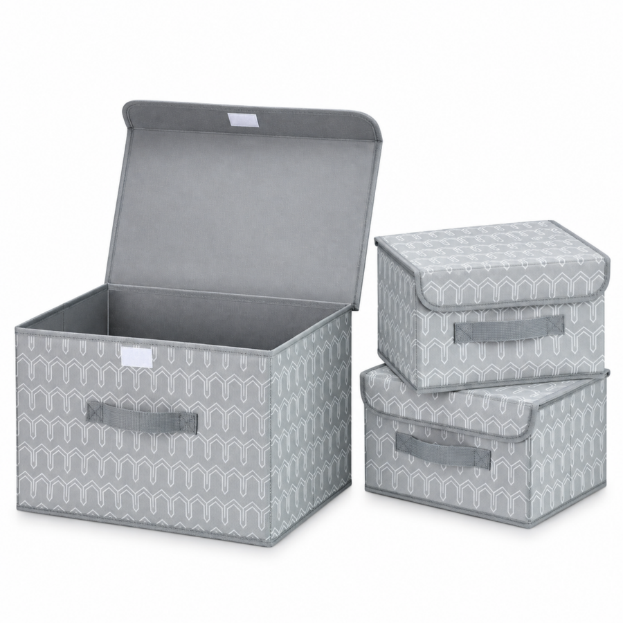ChatGPT Image 11 sept 2026, 20_26_21 Set x3 Cajas Organizadoras de Tela Plegables