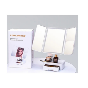 💄✨ Espejo con Luz LED y Base Organizadora ✨💄