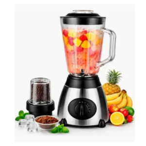🖤 Licuadora 2 en 1 1.5L Jarra de Vidrio + Picadora 800W