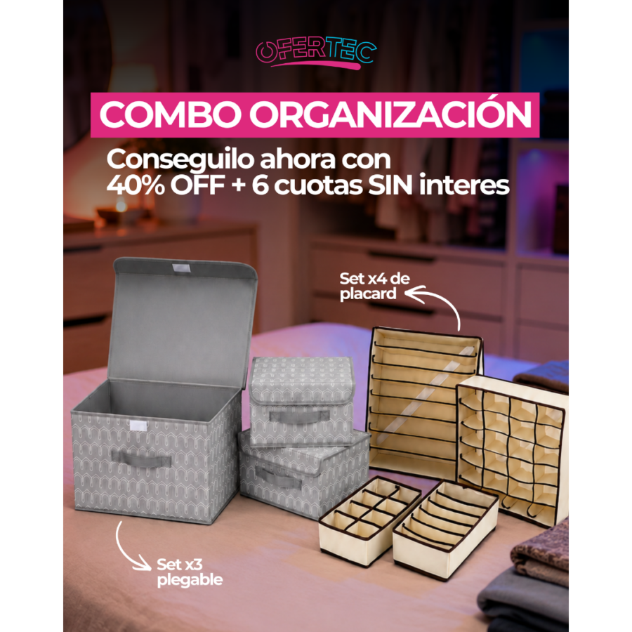 OFRECE HASTA 25 AJUSTES DE MOLIENDA (58) 🧺 Combo Organización💖