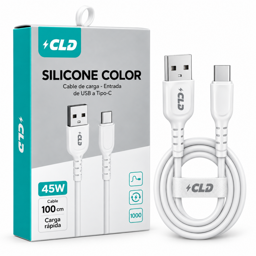 4eb46fc2-b2d4-4d47-9a64-21cabca08998 Cable CLD Silicone USB-A a Tipo-C 45w