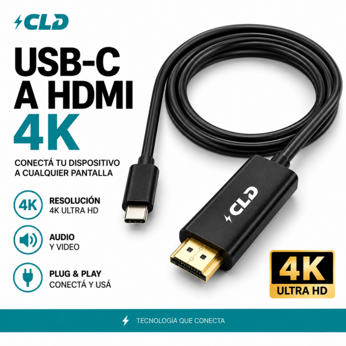 Cable USB-C a HDMI CLD 4K