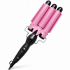 Moldeador de ondas triple rosa y negro Buclera Triple Ondas y Rulos