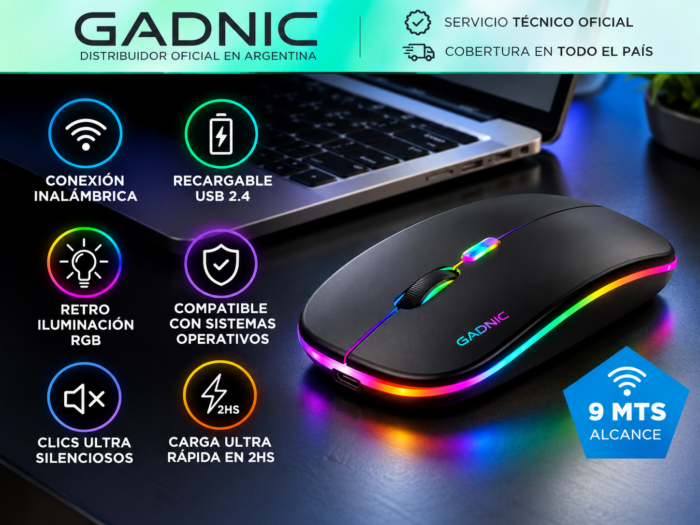 Mouse Inalámbrico Óptico Gadnic